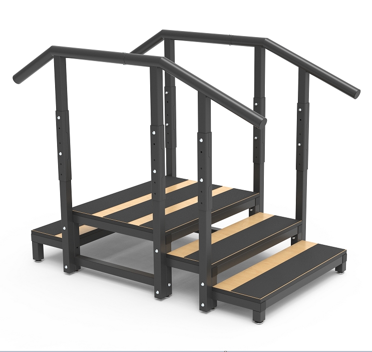 Knock Down Package-Square tube simple Two-Sided High Low Staircase-8205M
